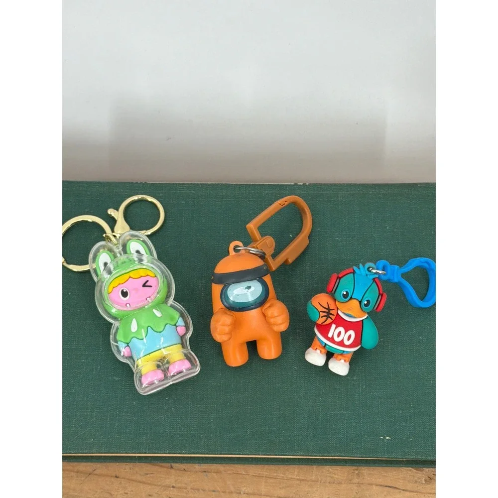Lot of 3 Character Keychains Orb Cuties Among Us Dakota Duck Bag‎ Charm Lot of 3